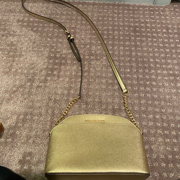 Michael Kors Gold Leather Bag - Picture 4 of 10